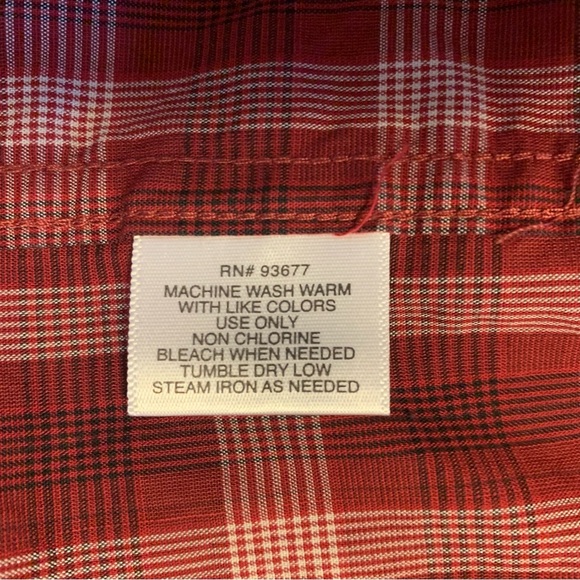 Foundry Shirt Mens XXL Red Plaid Short Sleeve Button Up Pockets - Picture 6 of 6